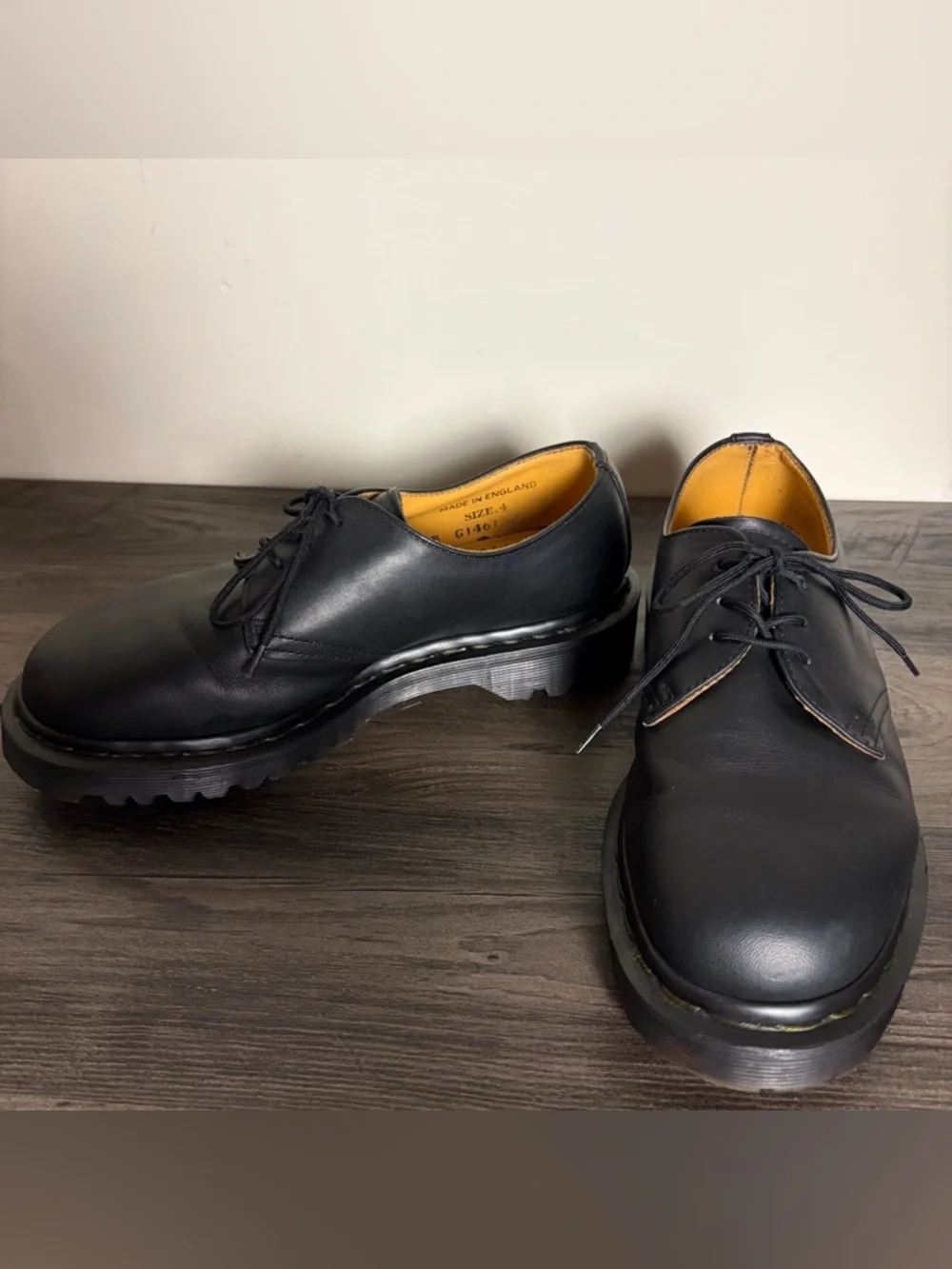 Dr Martens 1461 Black Leather Oxfords Big Kids Sz 4 UK Unisex School Shoe Preppy